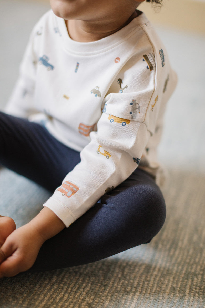 Pehr-Dropped Shoulder Long Sleeve Toddler Top-Rush Hour-3