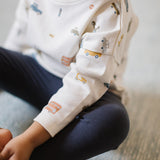 Pehr-Dropped Shoulder Long Sleeve Toddler Top-Rush Hour-3