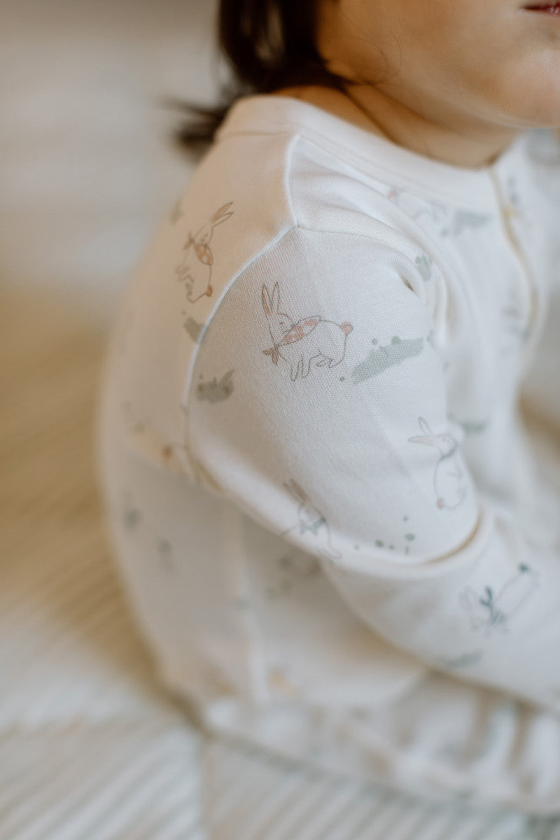 Pehr-Henley Patch Pocket Romper-Bunny Tale-3