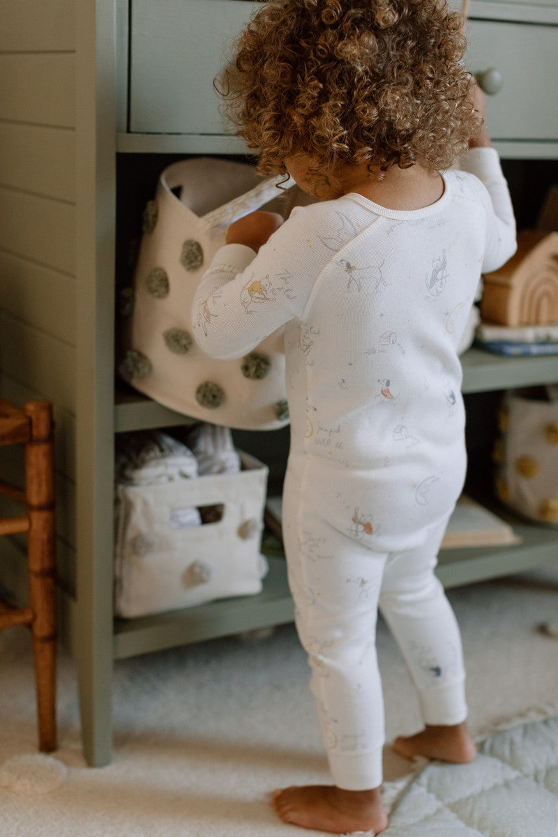 Pehr-Ribbed Baby Footless Sleeper-Over the Moon-5