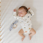 Pehr-Striped Crib Sheet-Stripes Away Pebble Grey-4