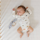 Pehr-Striped Crib Sheet-Stripes Away Pebble Grey-4
