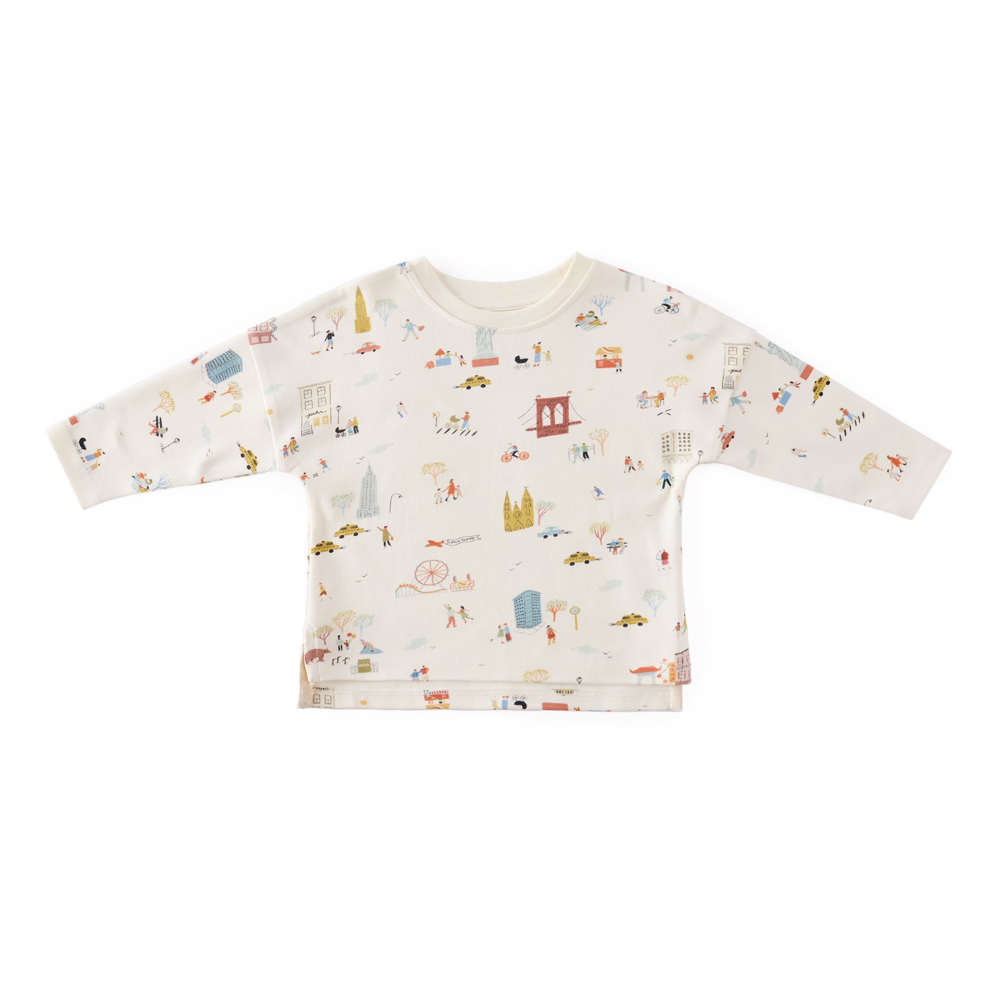 Pehr-Dropped Shoulder Long Sleeve Toddler Top-Explore New York-1