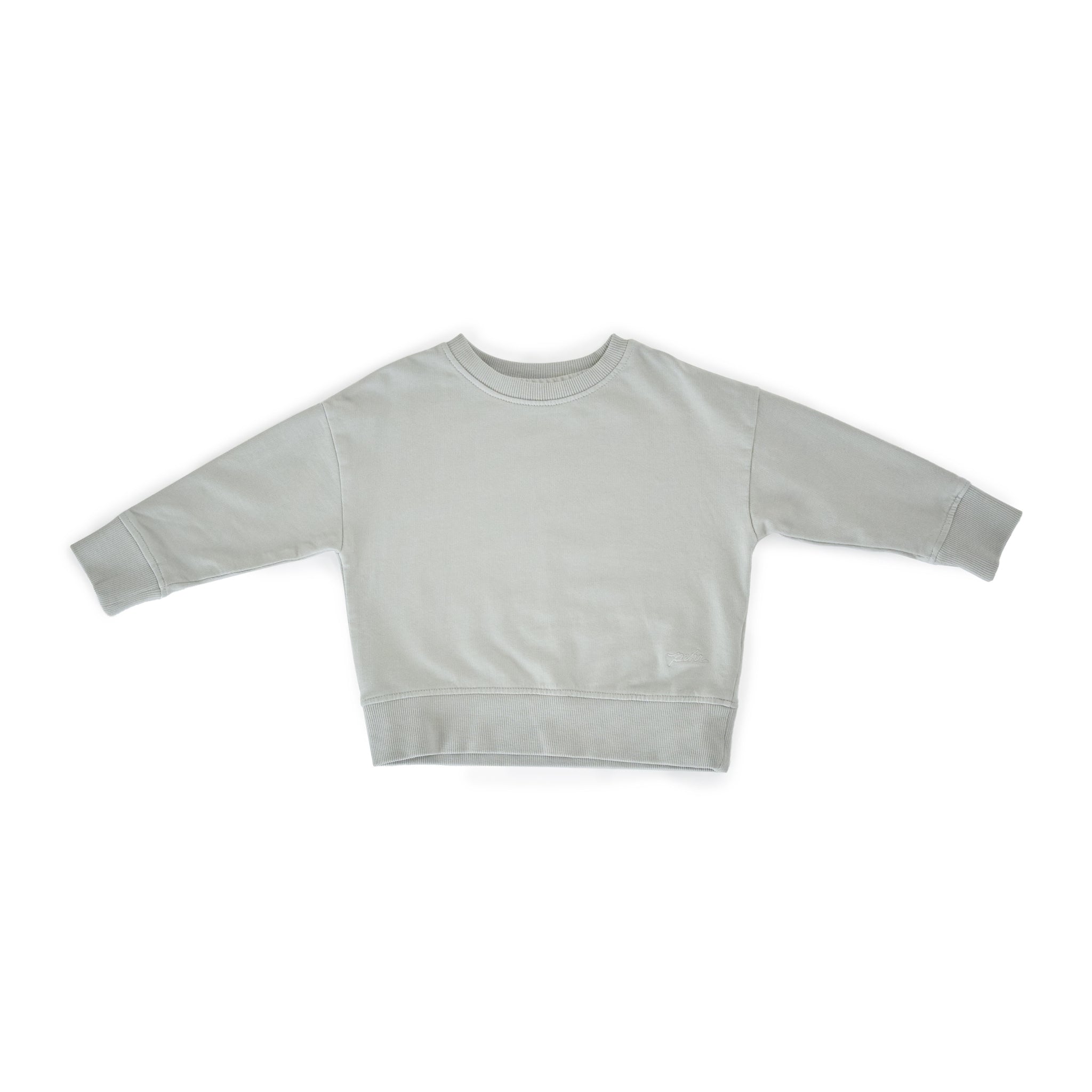 Pehr-Kids French Terry Sweatshirt-Soft Sea-1