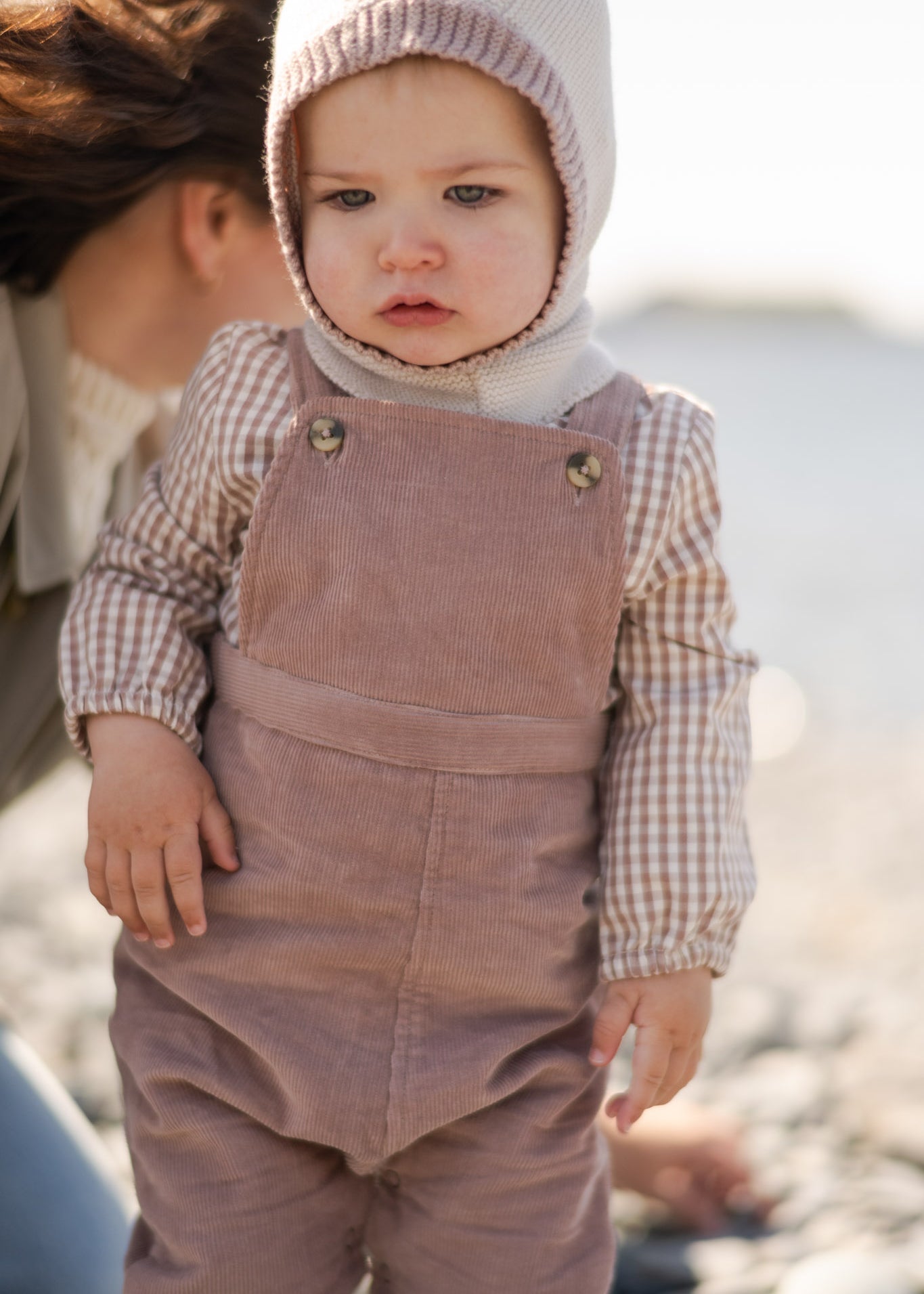 Pehr-Toddler Wool Knit Balaclava-Natural - Rose-5