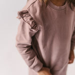 Pehr-Toddler French Terry Ruffle Sweatshirt-Plum-2