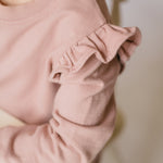 Pehr-Toddler French Terry Ruffle Sweatshirt-Soft Peony-3