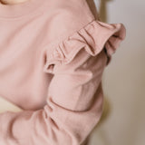 Pehr-Toddler French Terry Ruffle Sweatshirt-Soft Peony-3