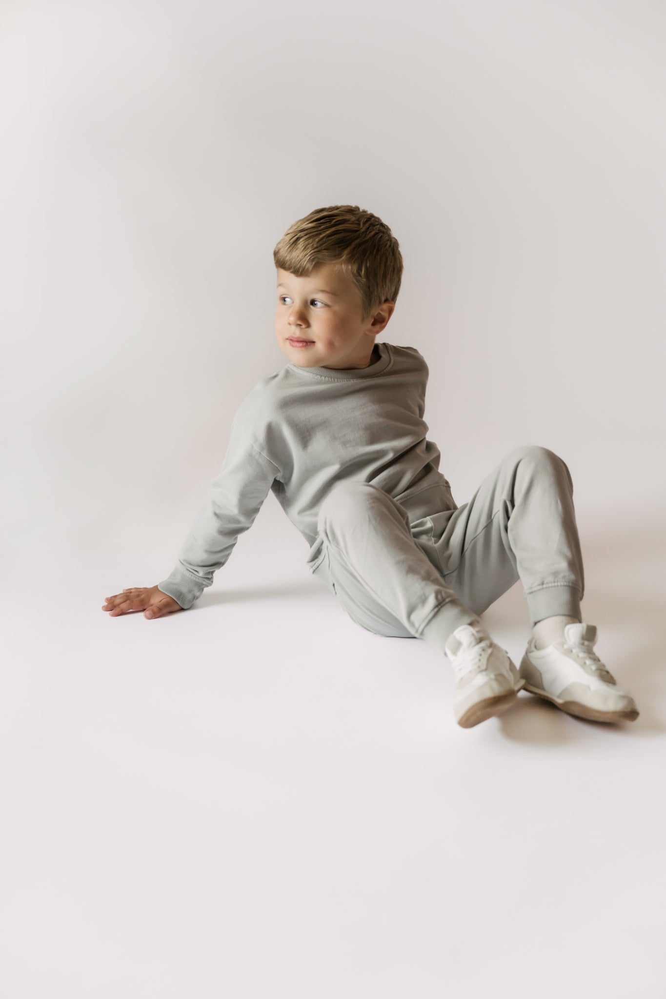 Pehr-Kids French Terry Sweatshirt-Soft Sea-4