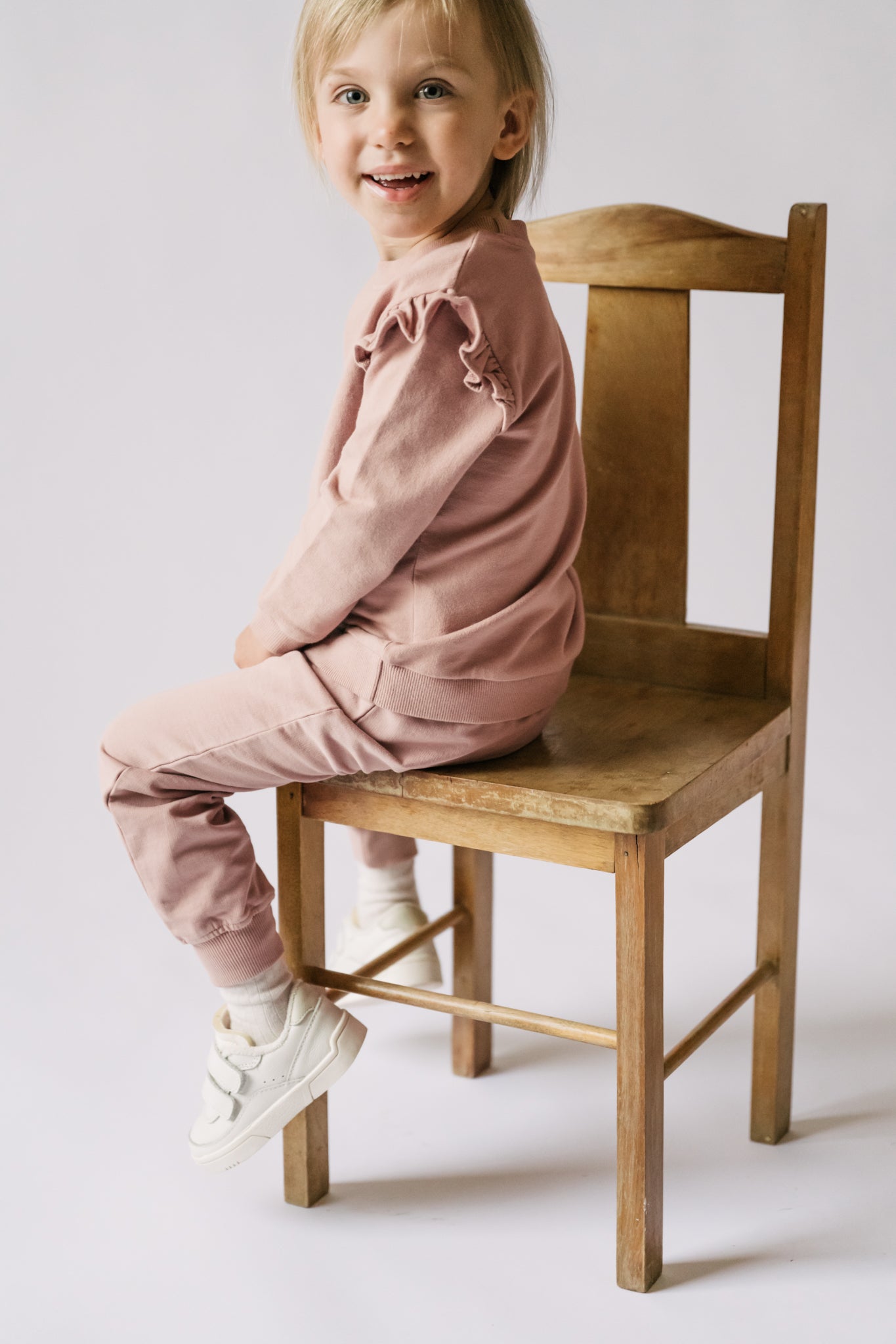 Pehr-Kids French Terry Jogger-Soft Peony-2