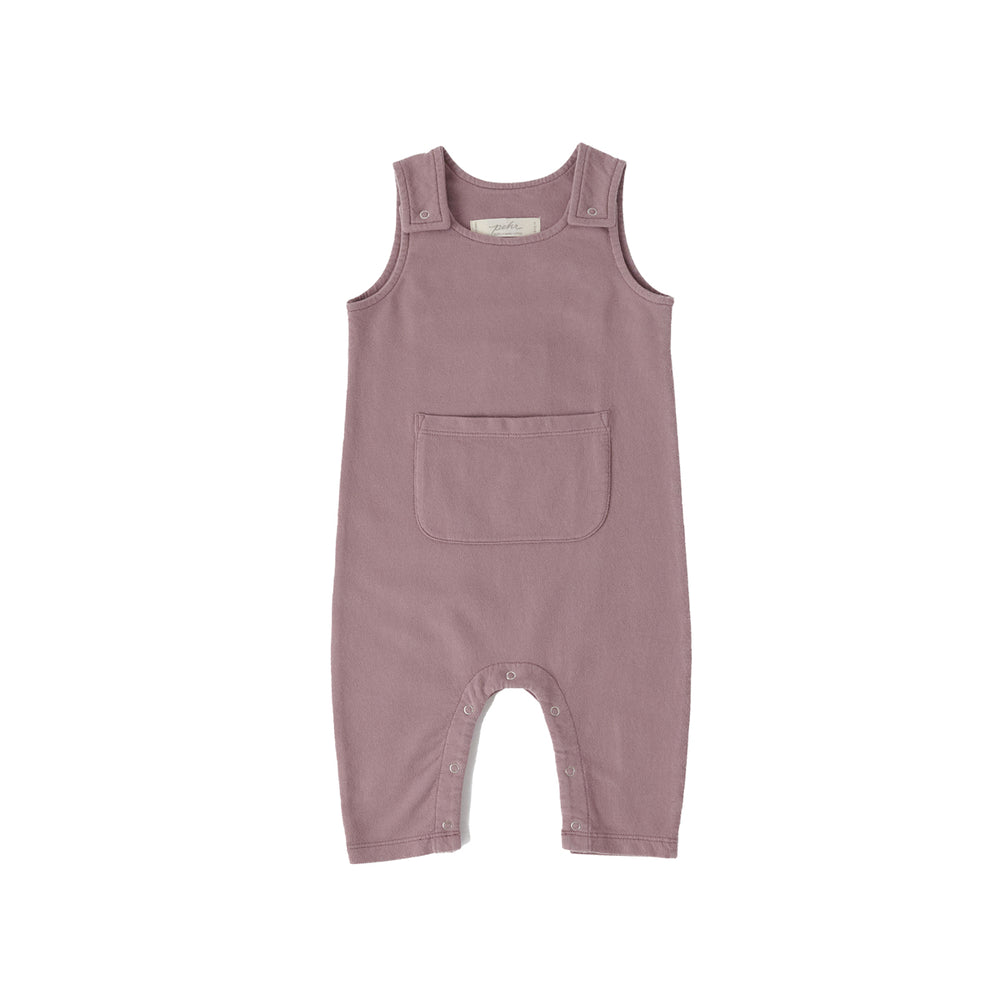 French Terry Overalls Overalls Pehr Canada Plum 0 - 3 mos. 