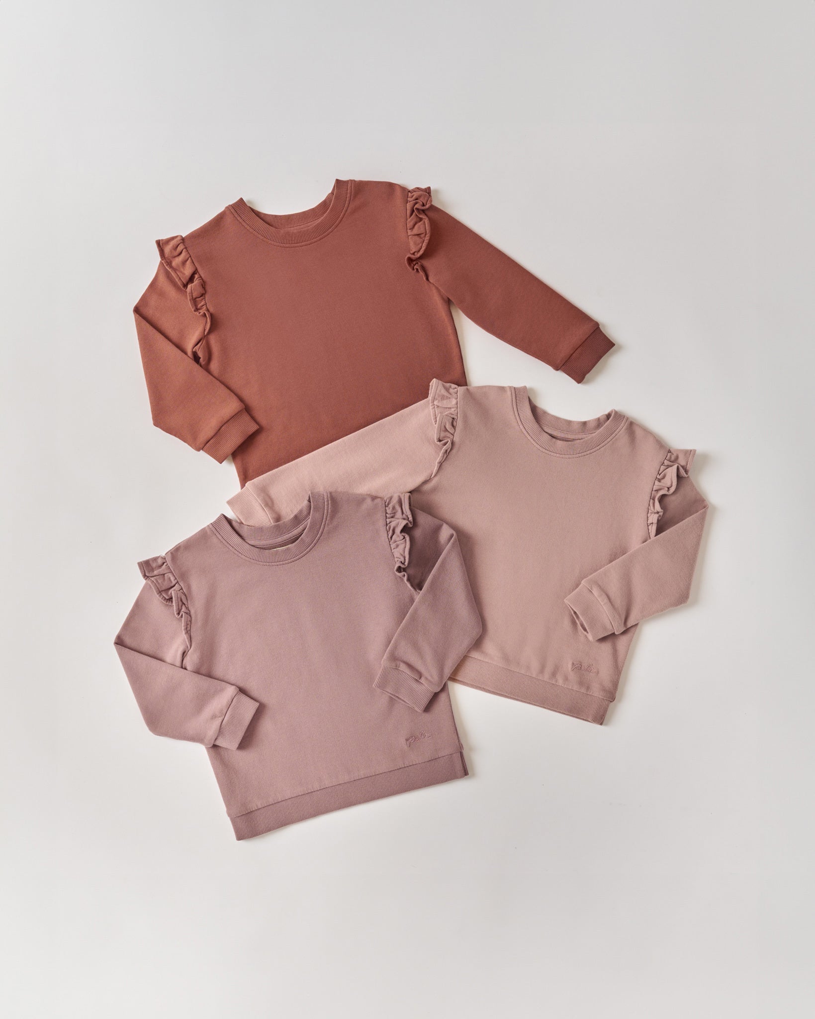 Kids French Terry Ruffle Sweatshirt Top Pehr Canada