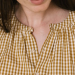 Pehr-Gingham Women's Blouse-Dijon-4