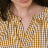 Pehr-Gingham Women's Blouse-Dijon-4