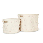 Pehr-Pom Pom Basket - Drum-Blush Large-2