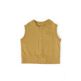 Pehr-French Terry Patch Pocket Vest-Dijon-1