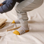 Striped Crew Socks with Grips Socks Pehr Canada   