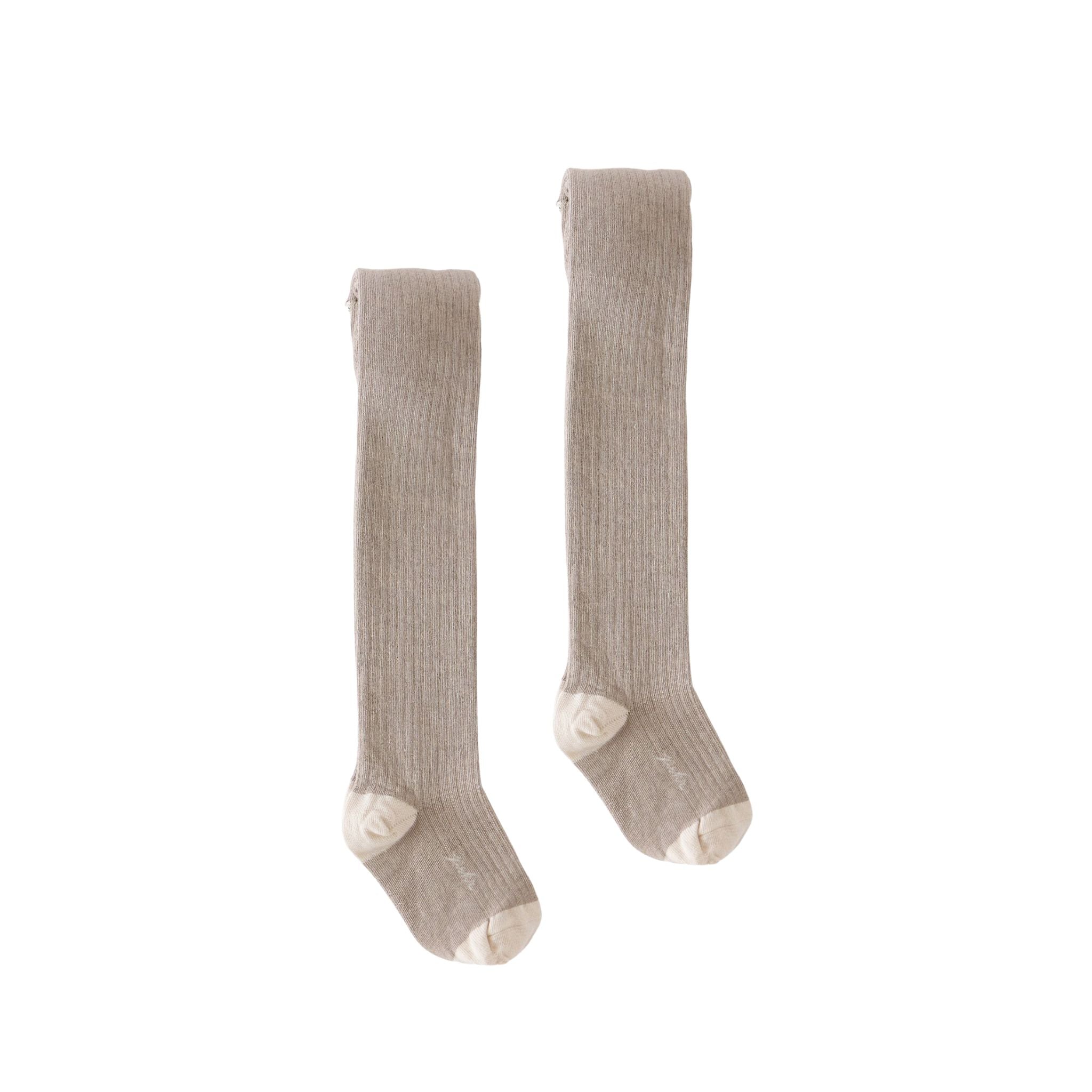 Pehr-Ribbed Tights-2-Pack-Light Mushroom-1