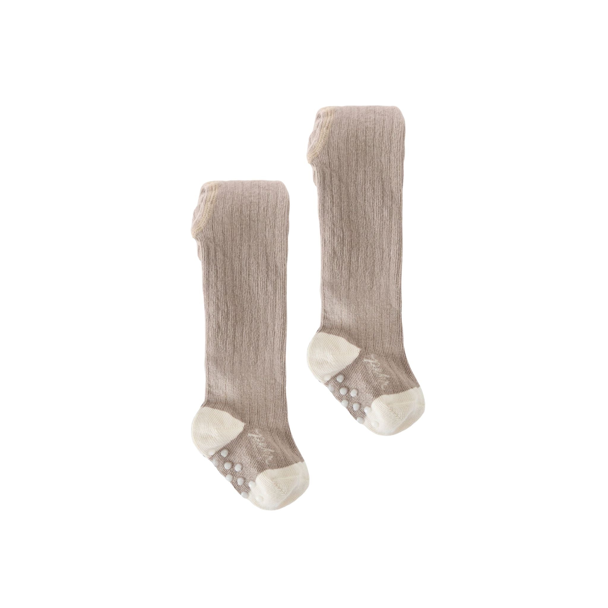 Pehr-Ribbed Tights-2-Pack-Light Mushroom-Grip-1
