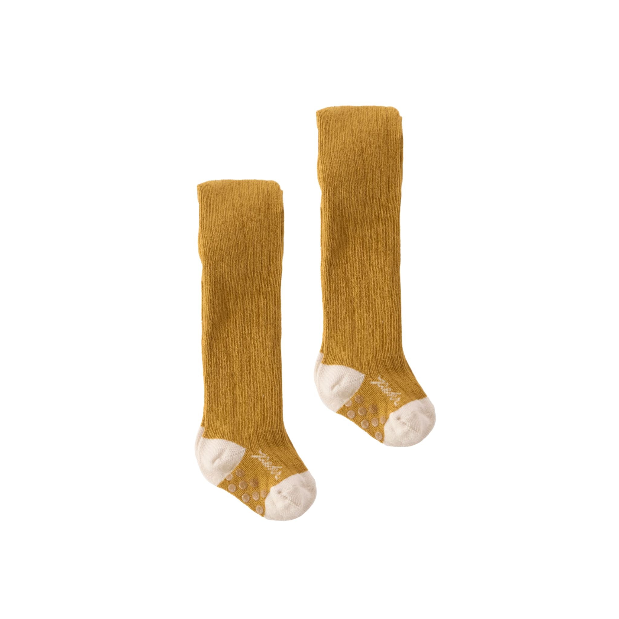 Pehr-Ribbed Tights-2-Pack-Ochre-Grip-1