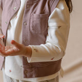 Pehr-French Terry Patch Pocket Vest-Plum-3