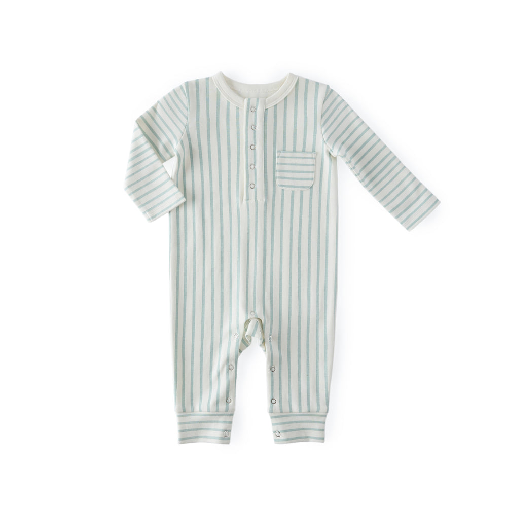 Pocket Romper Romper Pehr Canada Stripes Away Sea 0 - 3 mos. 