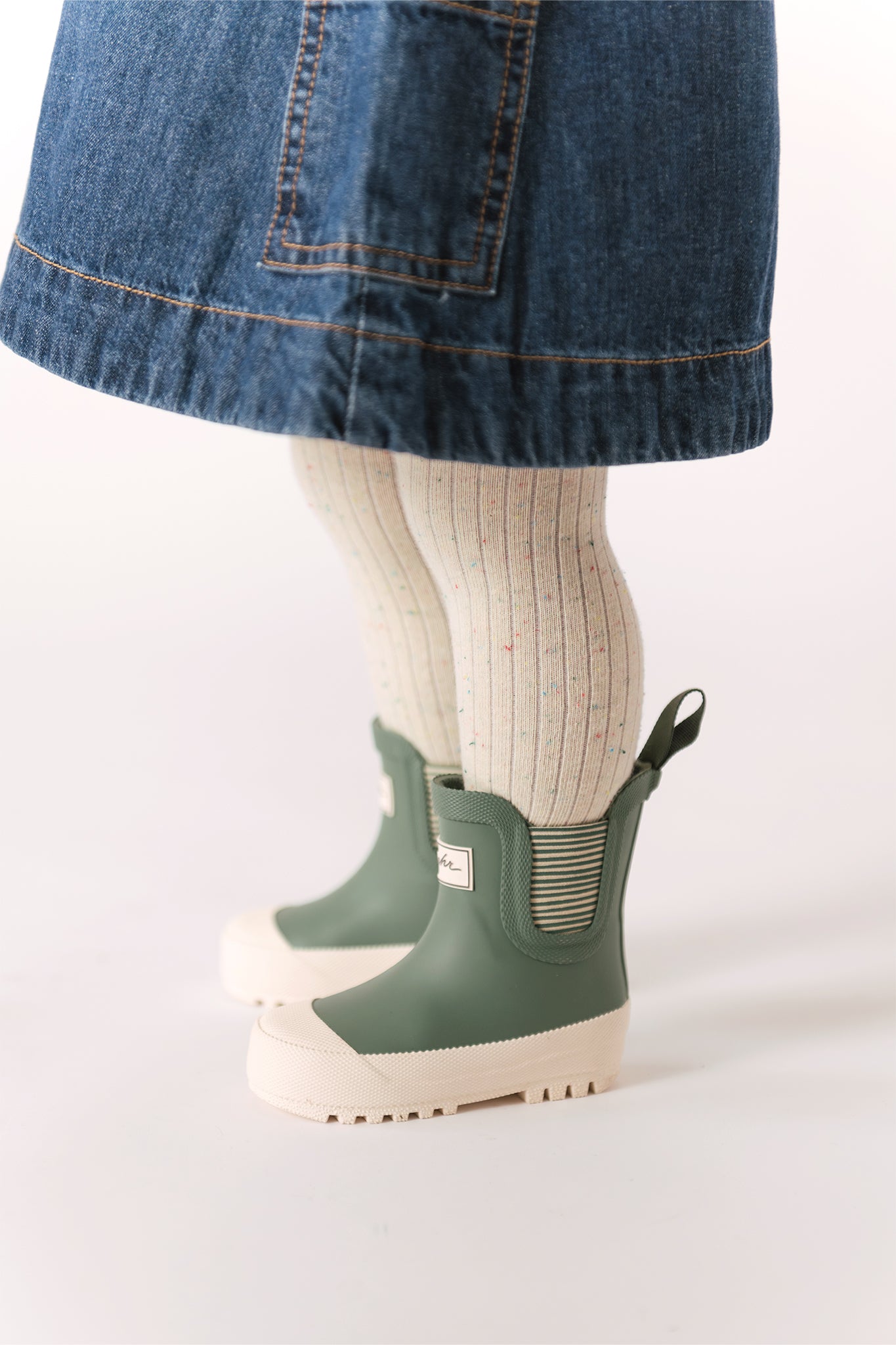 Pehr-Kids Sprinkle Ribbed Tights-Vanilla-3