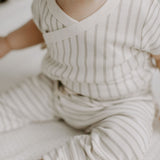 Pehr-Kimono One-Piece-Stripes Away Pebble Grey 3 - 6 mos.-2