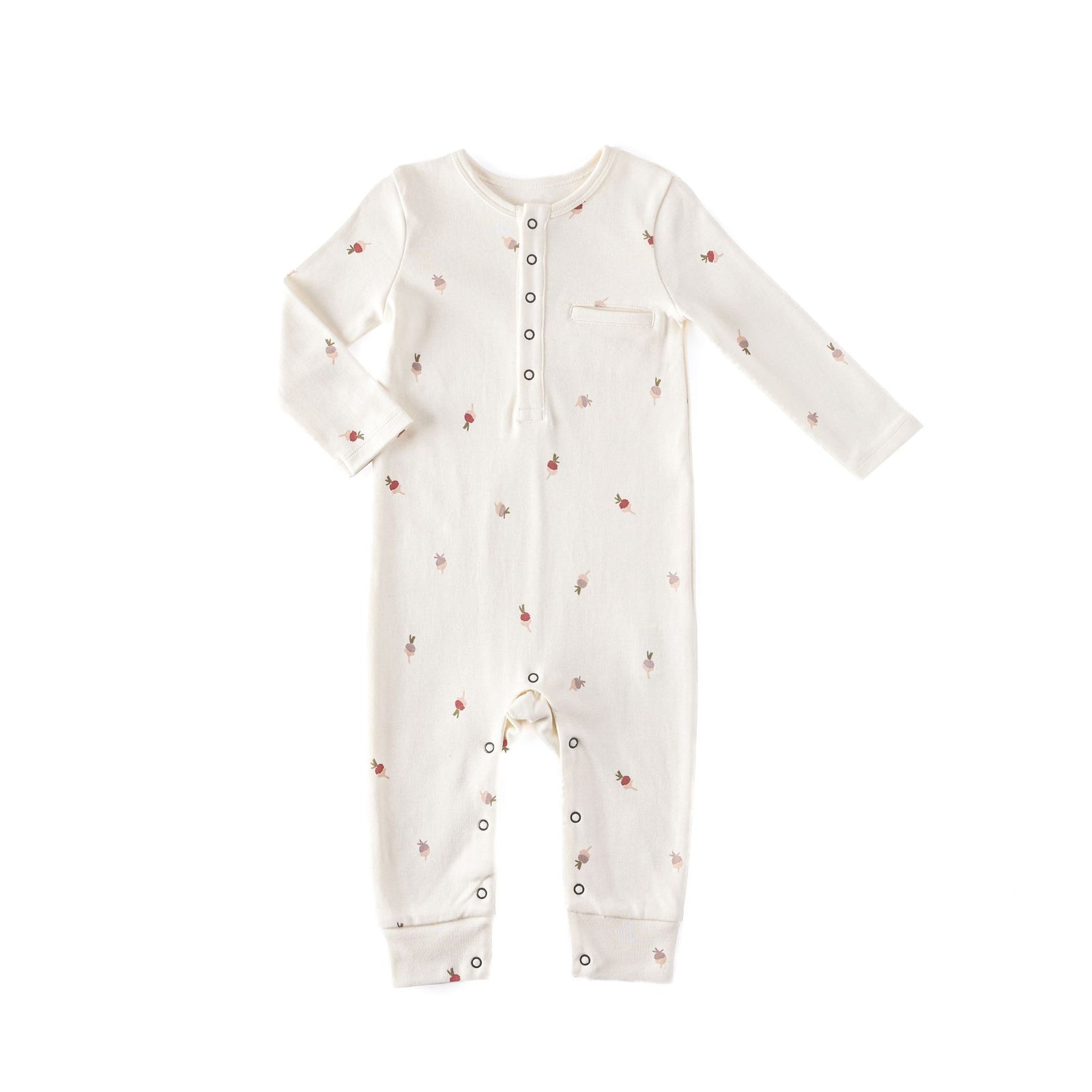 Henley Romper Romper Pehr Canada Tiny Turnip 0 - 3 mos. 