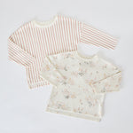 Pehr-Dropped Shoulder Long Sleeve Toddler Top-Flower Patch-6