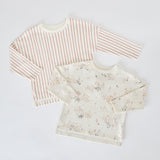 Pehr-Dropped Shoulder Long Sleeve Toddler Top-Flower Patch-6