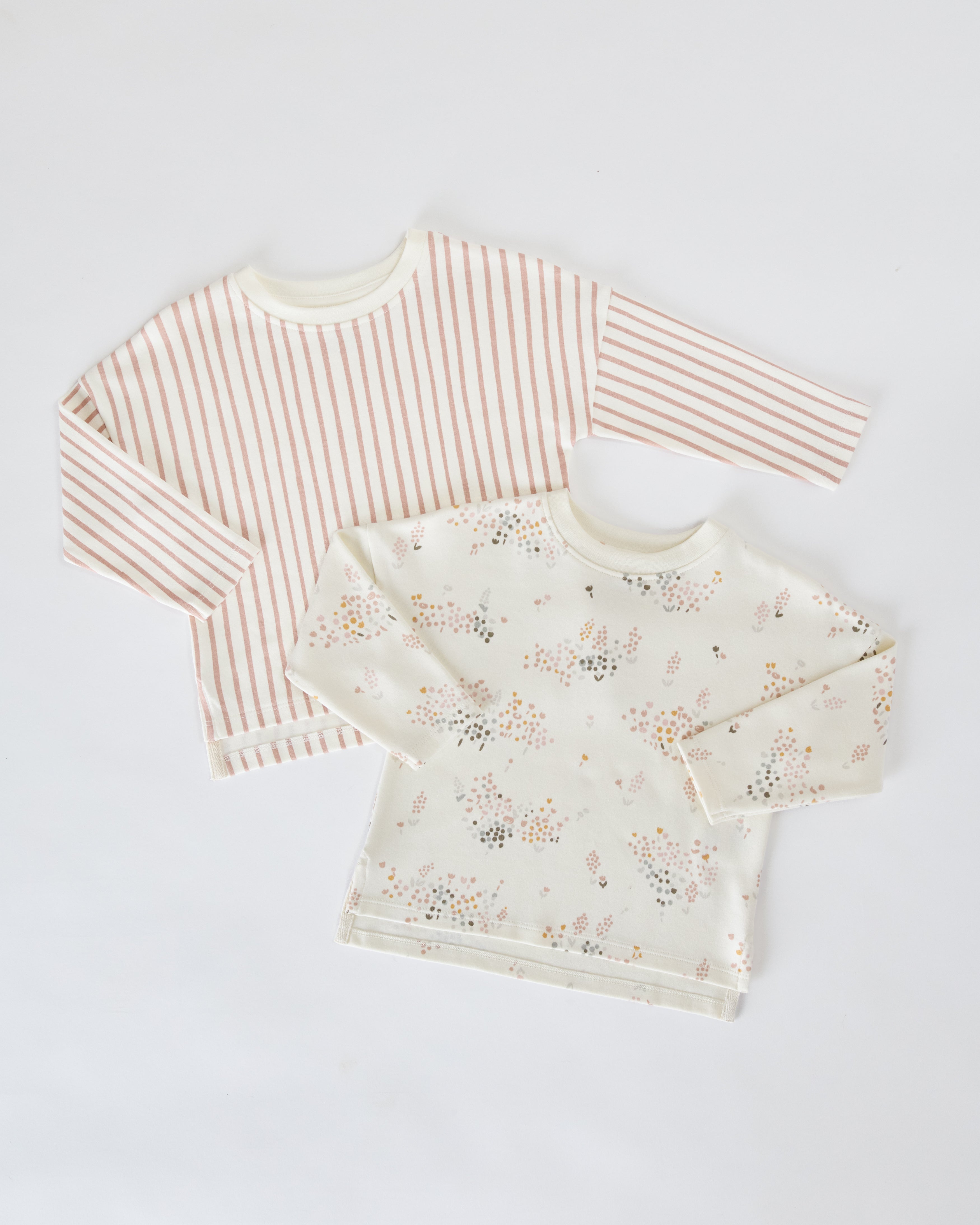 Pehr-Dropped Shoulder Long Sleeve Toddler Top-Flower Patch-6