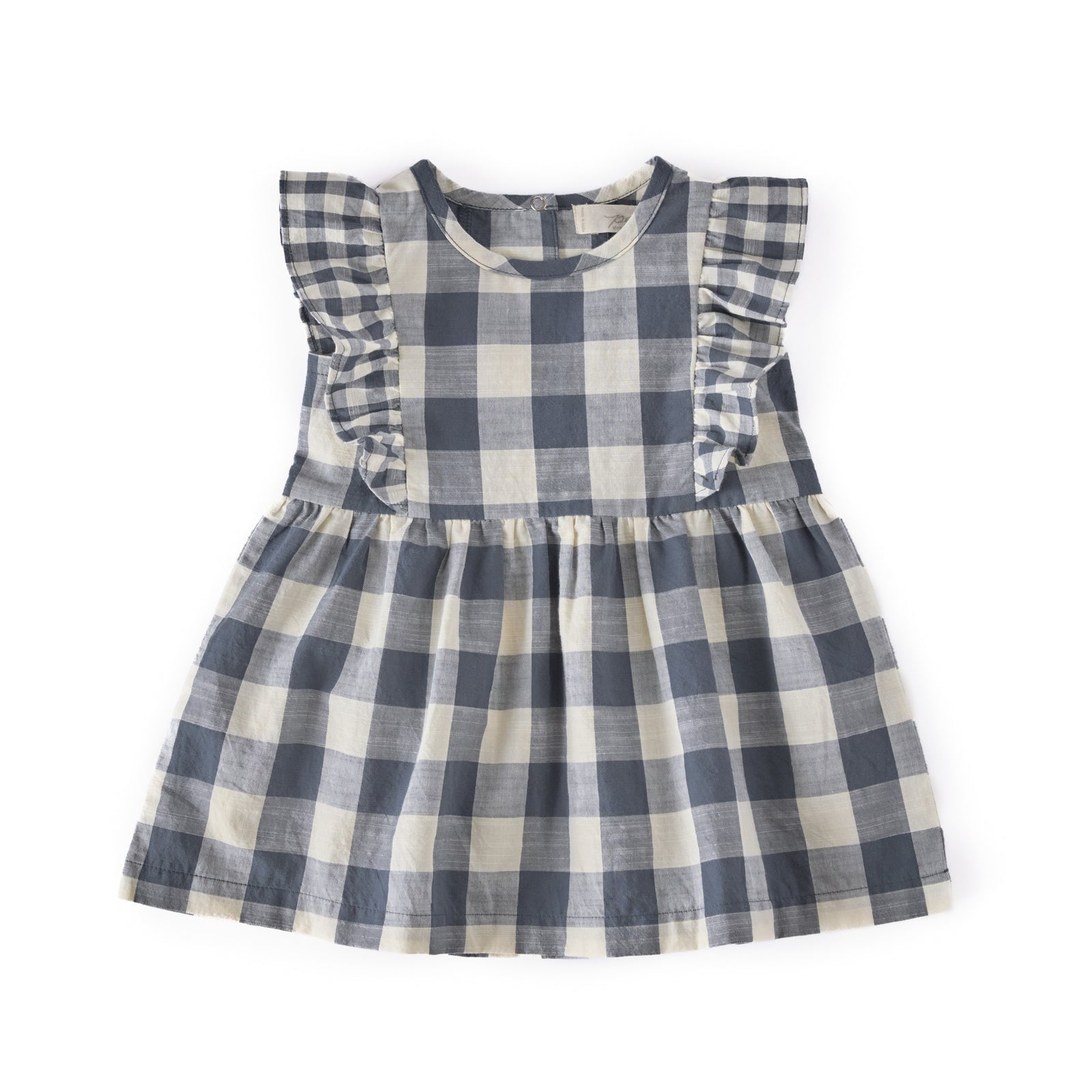 Checkmate Flutter Dress Dress Pehr Canada Checkmate French Blue 6 - 12 mos. 