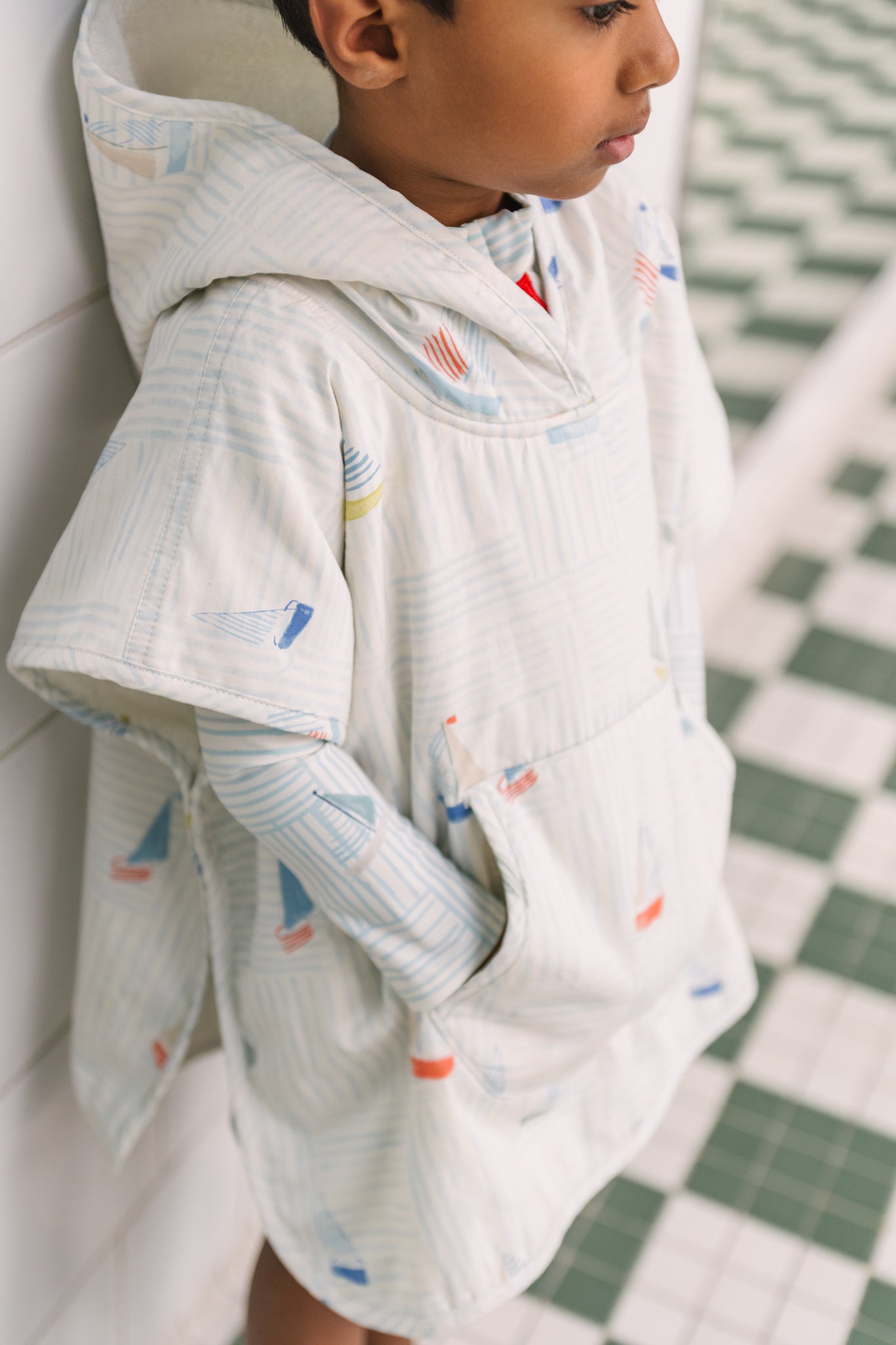 Hooded Poncho Towel - Set Sail