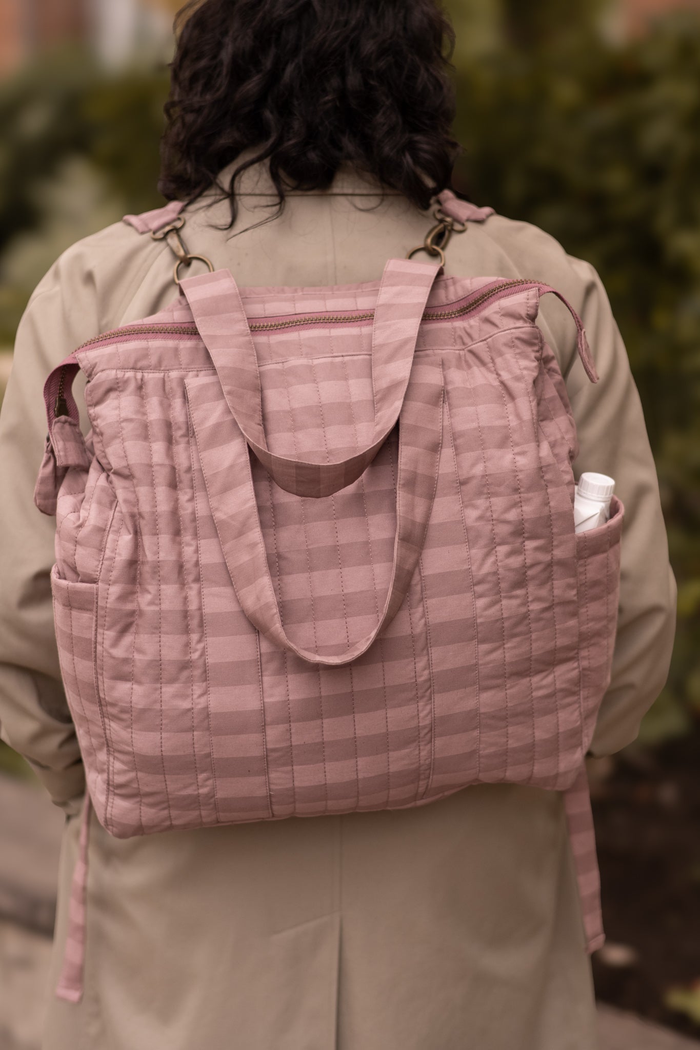Pehr-Convertible Diaper Bag-Thistle Stripe-6