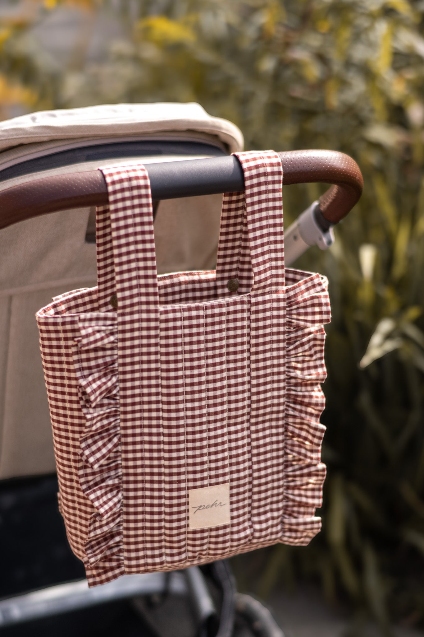 Pehr-Bucket Stroller Organizer Set-Mulberry-4