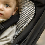 Pehr-Reversible Stroller Insert-Gingham Indigo /Sherpa-5