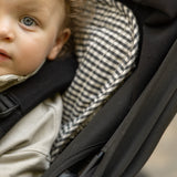 Pehr-Reversible Stroller Insert-Gingham Indigo /Sherpa-5
