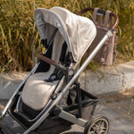 Pehr-Reversible Stroller Insert-Gingham Mulberry/Sherpa-5