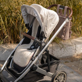 Pehr-Reversible Stroller Insert-Gingham Mulberry/Sherpa-5