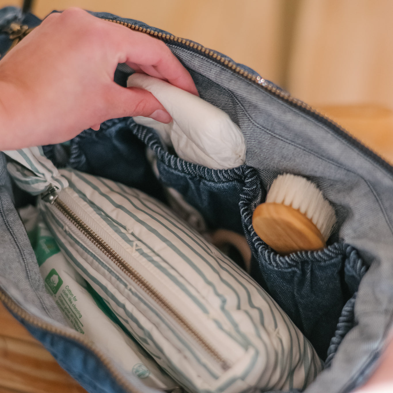 Pehr-Denim Stroller Bag-Vintage Wash-11