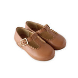 Pehr-Leather Twirl T-Bar Flat-Chestnut-1