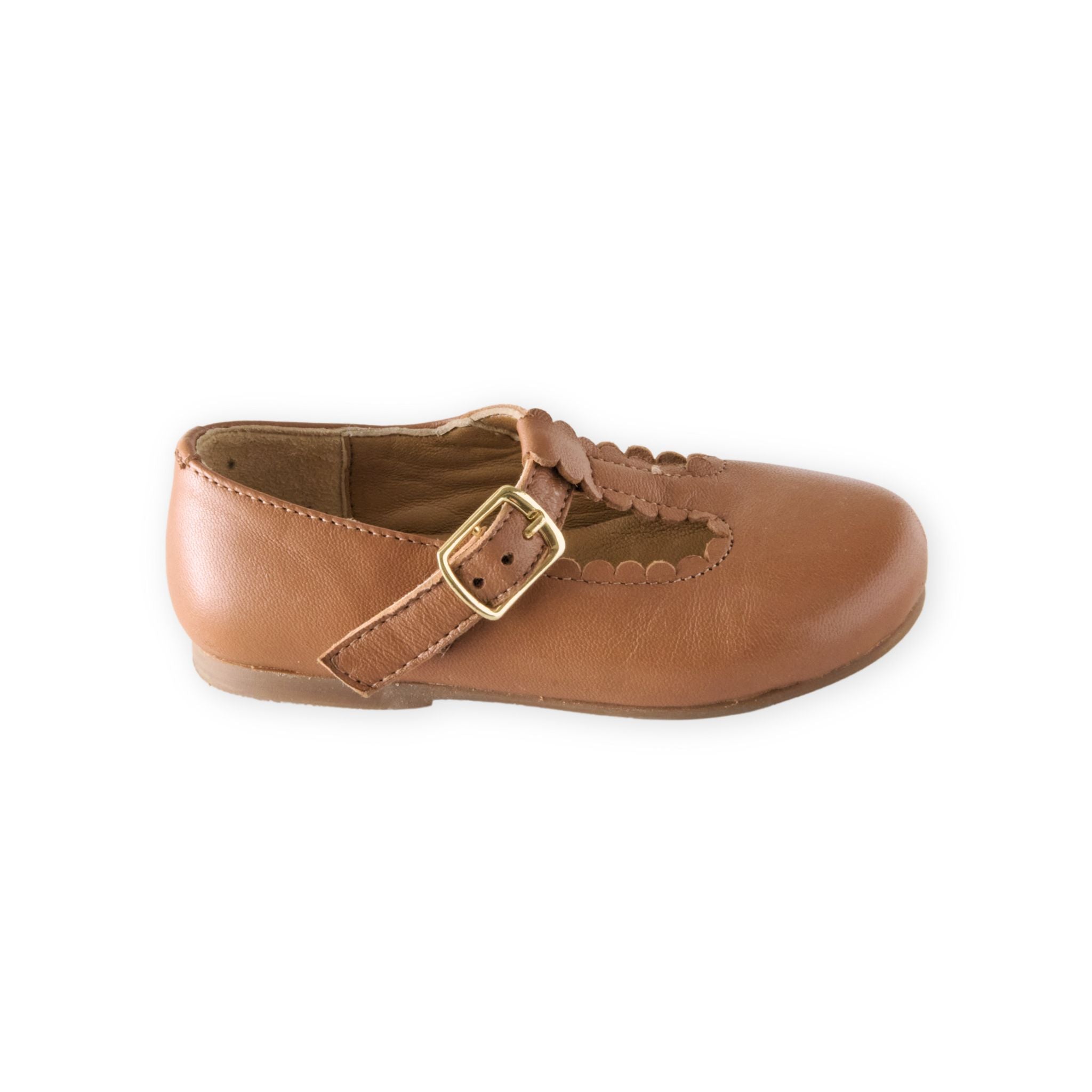 Pehr-Leather Twirl T-Bar Flat-Chestnut-4