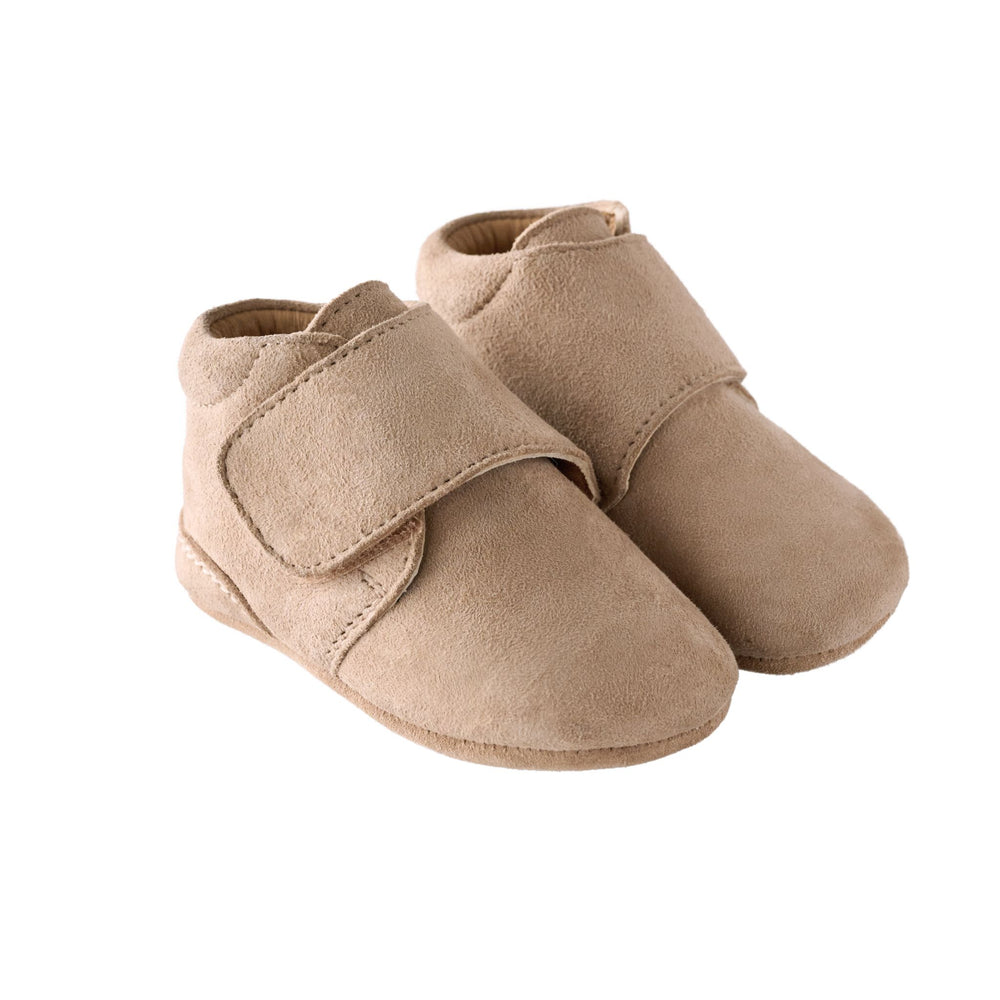 Suede Babble Bootie Booties Pehr Canada Stone 0 - 3 mos. 