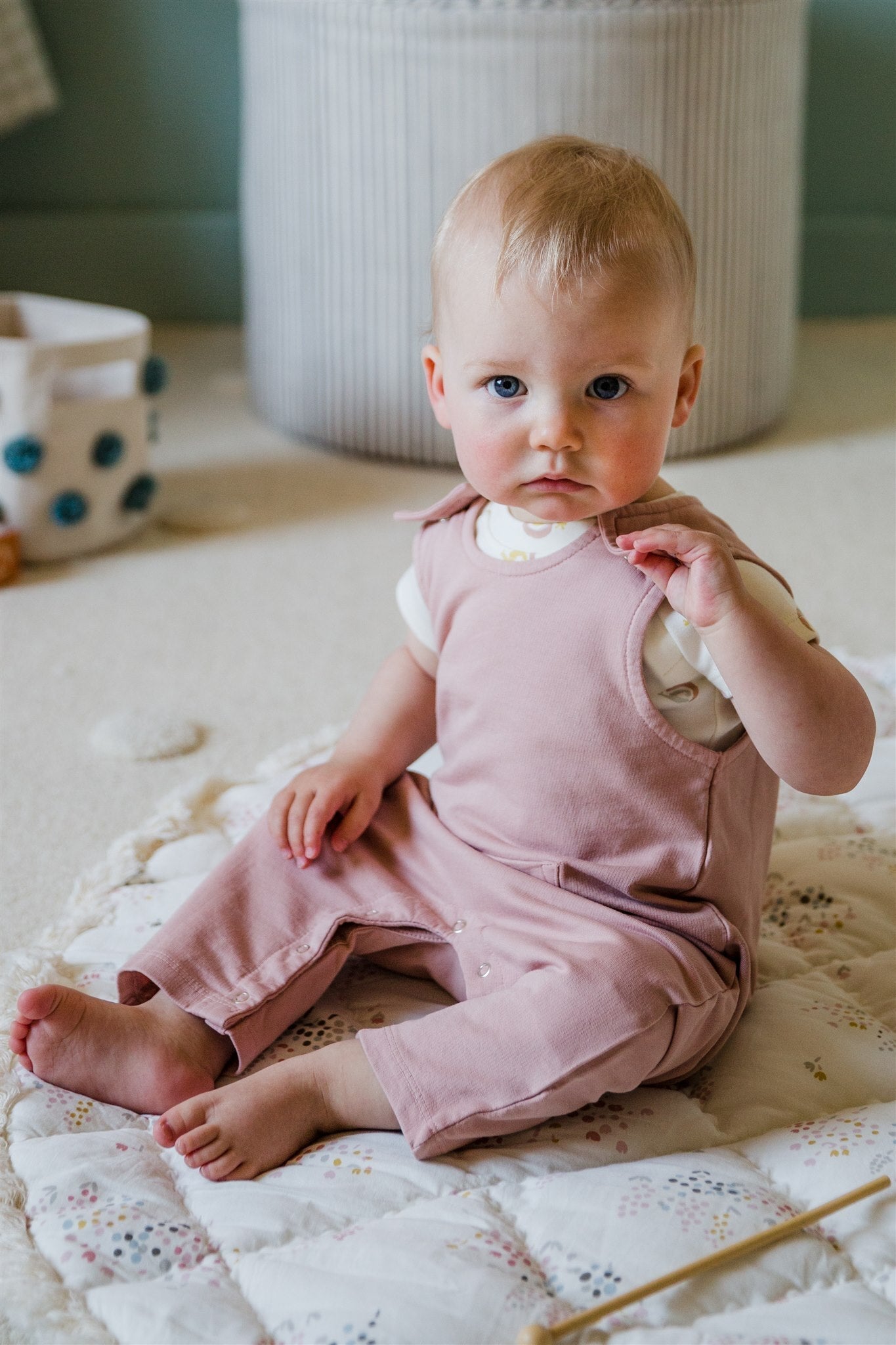 Pehr-French Terry Overalls- Soft Peony-4