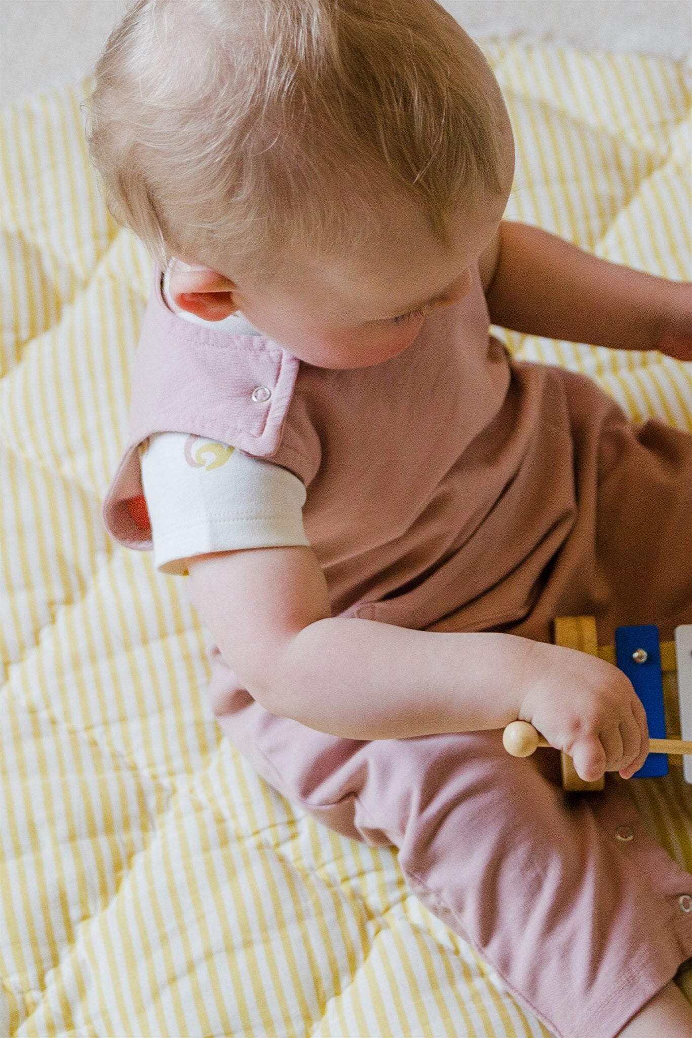 Pehr-French Terry Overalls- Soft Peony-5