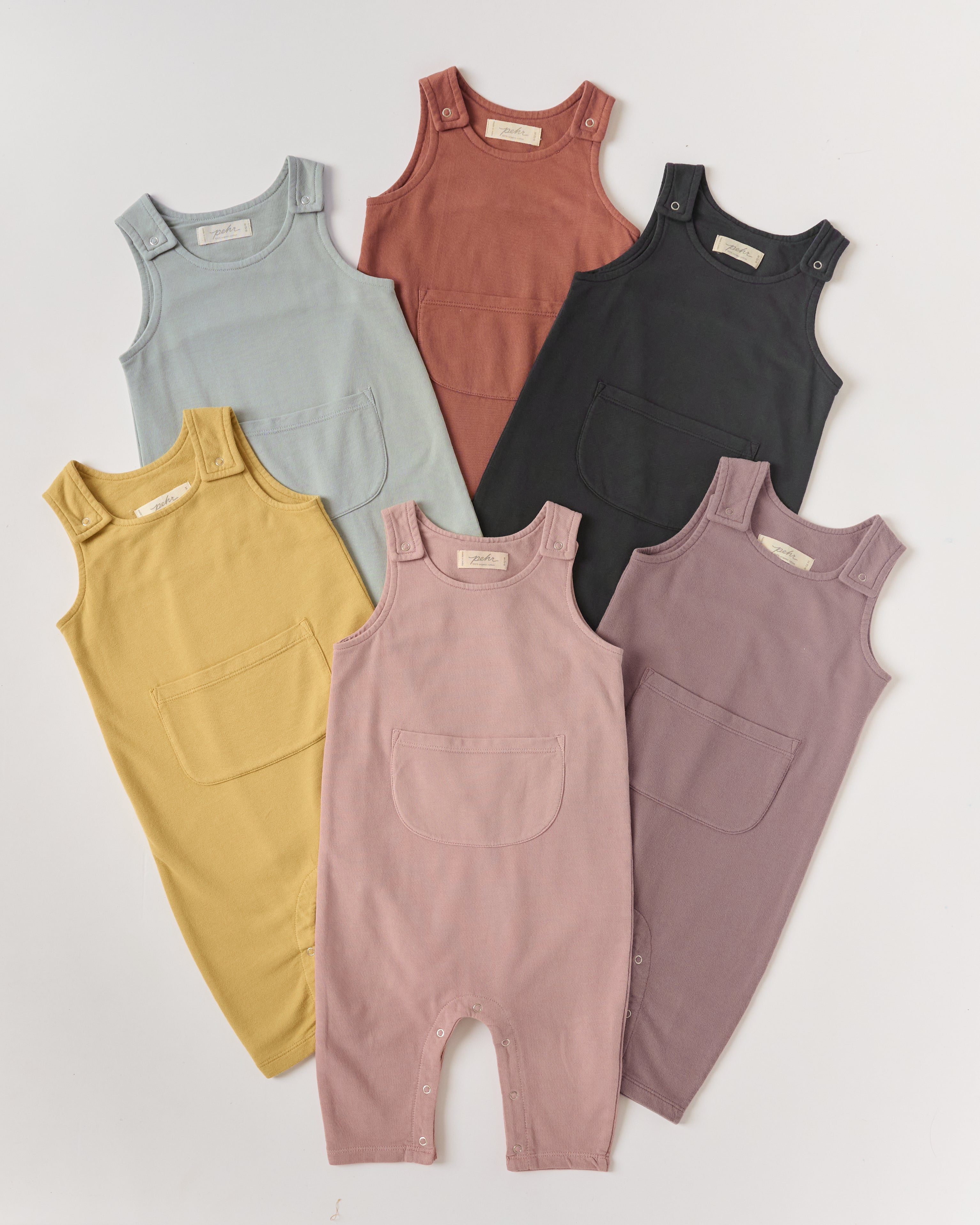 Pehr-French Terry Overalls- Soft Peony-7