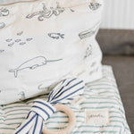 Pehr-Striped On the Go Portable Changing Pad-Stripes Away Deep Sea-4