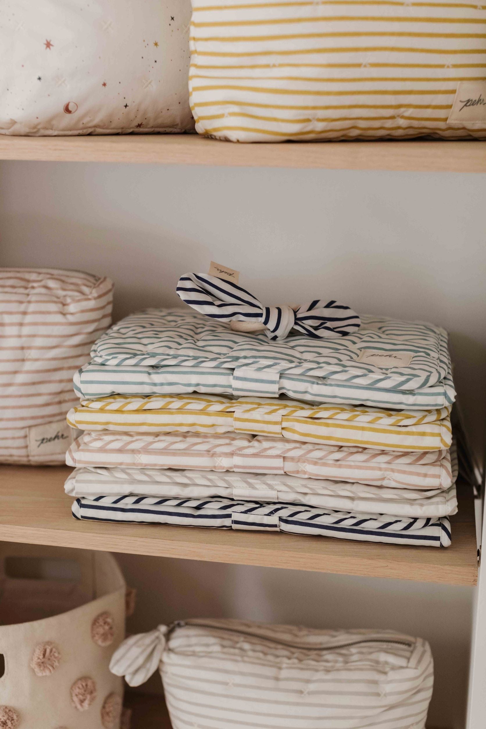 Pehr-Striped On the Go Portable Changing Pad-Stripes Away Deep Sea-7