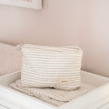 Pehr-On The Go Pouch-Stripes Away Pebble Grey-3